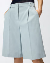 Bermuda shorts with pressed pleat detail - | Pinko