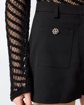 Shorts with jewel buttons - | Pinko