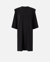 Mini dress with structured shoulders and chain - | Pinko