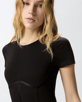 Short-sleeved corset bodysuit - | Pinko