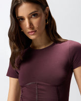 Bustier top with short sleeves - | Pinko