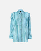 Striped cotton shirt with pockets - | Pinko