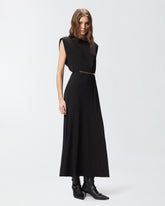 Ärmelloses, langes Kleid mit Kette - | Pinko