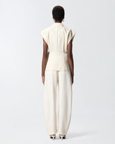 Sleeveless rustic-effect jacket - | Pinko