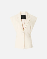 Sleeveless rustic-effect jacket - | Pinko