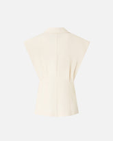 Sleeveless rustic-effect jacket - | Pinko