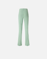 Trousers in linen blend with pressed pleat - | Pinko