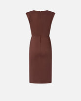 Tailliertes Longuette-Kleid aus Leinen - | Pinko