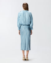 Fließendes Midikleid mit abgesetztem Schmuckprint - | Pinko