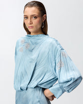Fließendes Midikleid mit abgesetztem Schmuckprint - | Pinko