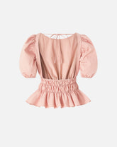Cropped top with ruffles and open back - | Pinko