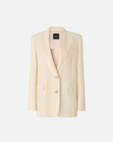 Single-breasted jacket with a rustic effect - | Pinko