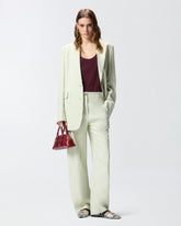Single-breasted jacket with a rustic effect - Grey | Pinko