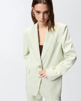 Single-breasted jacket with a rustic effect - Grey | Pinko