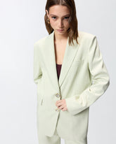Single-breasted jacket with a rustic effect - | Pinko