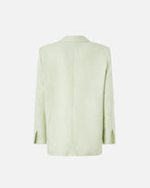 Single-breasted jacket with a rustic effect - Grey | Pinko