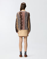 Sweater with inlays in contrasting yarn - | Pinko