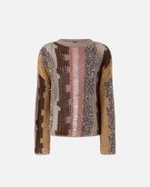Sweater with inlays in contrasting yarn - | Pinko