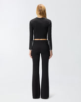 Leather bustier jacket with zip - | Pinko