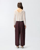 Pullover in Häkeloptik mit Pailletten - | Pinko