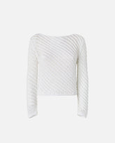 Pullover in Häkeloptik mit Pailletten - | Pinko