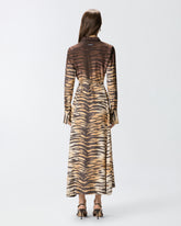 Long shirt dress with animal print - | Pinko