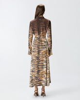 Langes Blusenkleid mit Animalprint - | Pinko