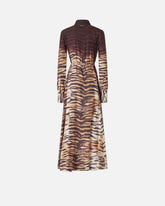 Long shirt dress with animal print - | Pinko