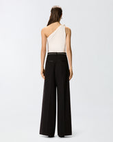 One-shoulder top with knot detail - | Pinko