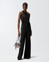 One-shoulder top with knot detail - Black | Pinko