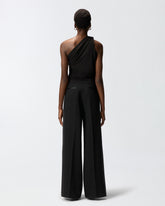 One-shoulder top with knot detail - Black | Pinko