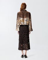 Cropped-Bluse mit Animalprint - | Pinko
