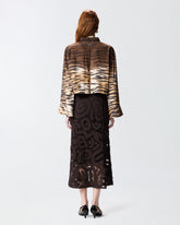 Cropped shirt with animal print - | Pinko