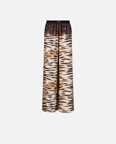 Fluid trousers with tiger print - | Pinko