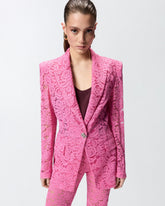 Blazer aus Spitze mit Schmuckknöpfen - | Pinko