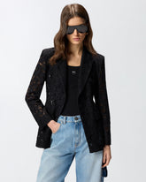 Blazer aus Spitze mit Schmuckknöpfen - | Pinko