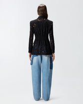 Blazer aus Spitze mit Schmuckknöpfen - | Pinko