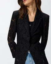 Blazer aus Spitze mit Schmuckknöpfen - | Pinko
