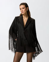 Kurzer Jumpsuit mit All-over-Fransen - | Pinko