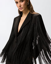Kurzer Jumpsuit mit All-over-Fransen - | Pinko