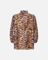 Bluse aus Baumwolle und Seide mit Animalprint - | Pinko