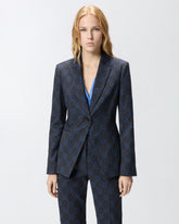 Jacke mit geometrischem und floralem Muster - | Pinko