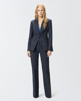 Jacke mit geometrischem und floralem Muster - | Pinko