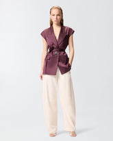 Ärmellose Jacke aus Satin - | Pinko