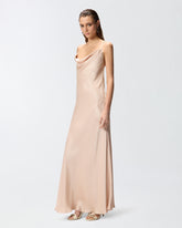 Long slip dress in satin - | Pinko
