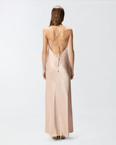 Long slip dress in satin - | Pinko