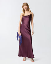 Long slip dress in satin - | Pinko