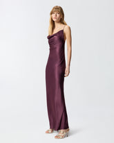Long slip dress in satin - | Pinko