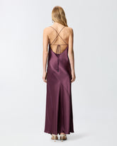 Long slip dress in satin - | Pinko