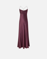 Long slip dress in satin - | Pinko